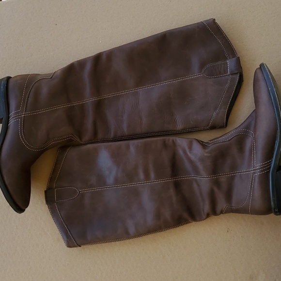 Brazilian made brown leather upper boots size 6m - Picture 4 of 13